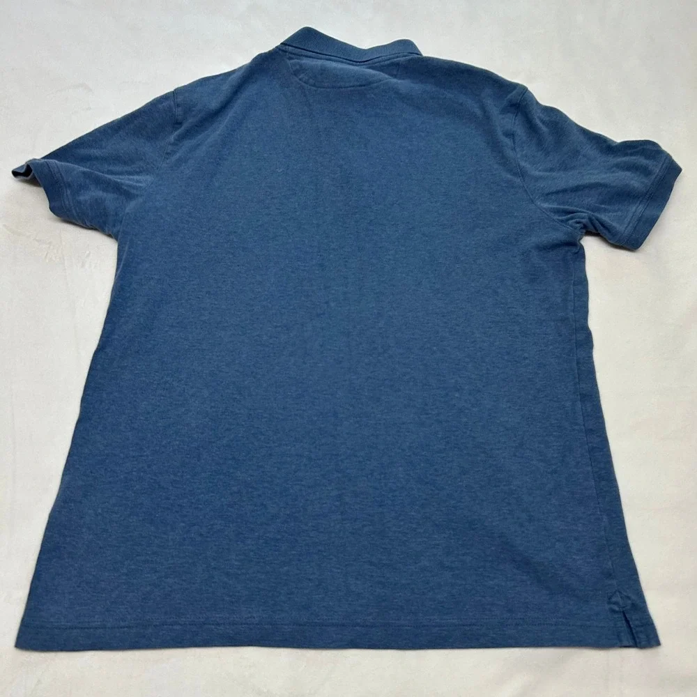 Banana Republic Luxury Touch Polo Shirt Mens Medium Blue Standard Fit Casual